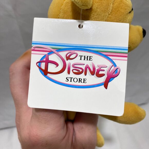 1990’s Disney Store Official Winnie the Pooh Red Sweater Stuffed Bean Plush 8 In - Picture 4 of 6